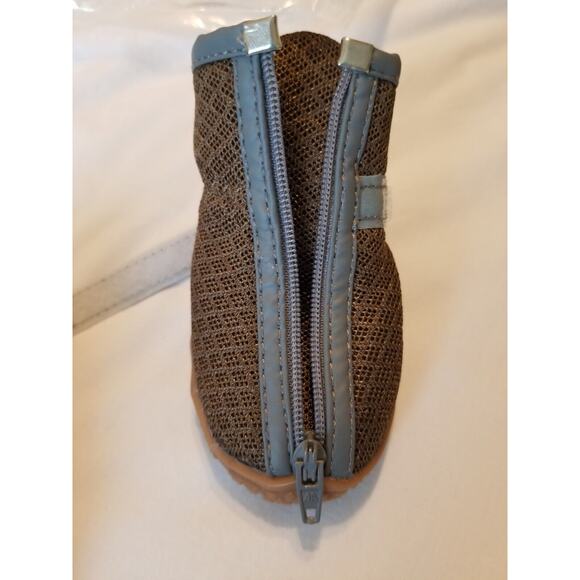 HCpet Small Dog Boots #5 Strap & Zip-Close Brown Mesh.Rubber Soles NEW 22-27.6# - Picture 6 of 10